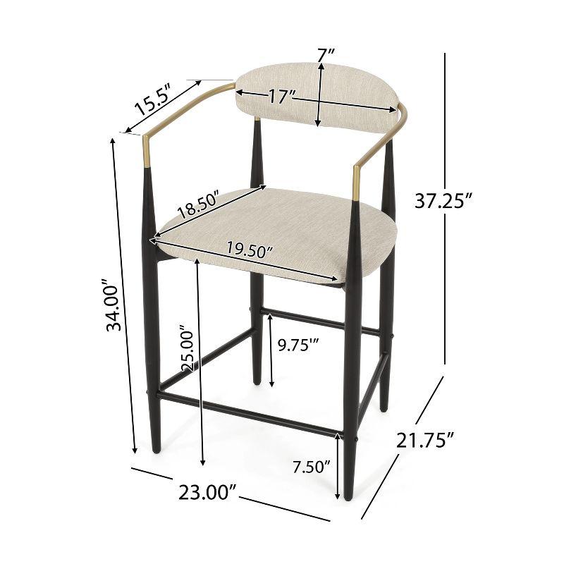 Maconay Upholstered 25'' Counter Stool