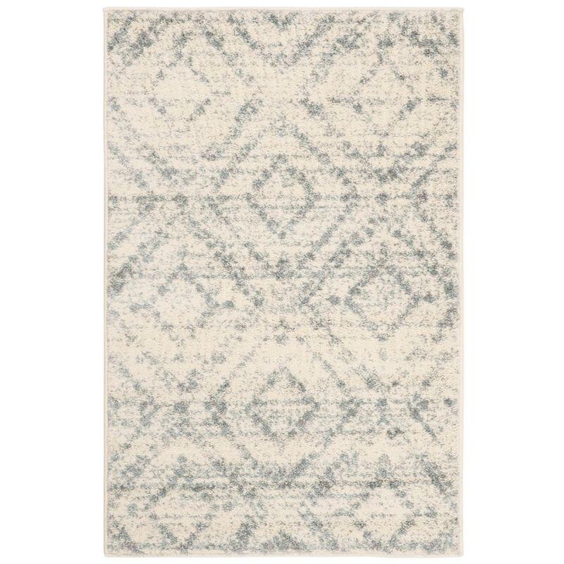 Adirondack ADR131 Machine Made Indoor Accent Rug - Ivory/Light Blue - 2'-6"x4' - Safavieh