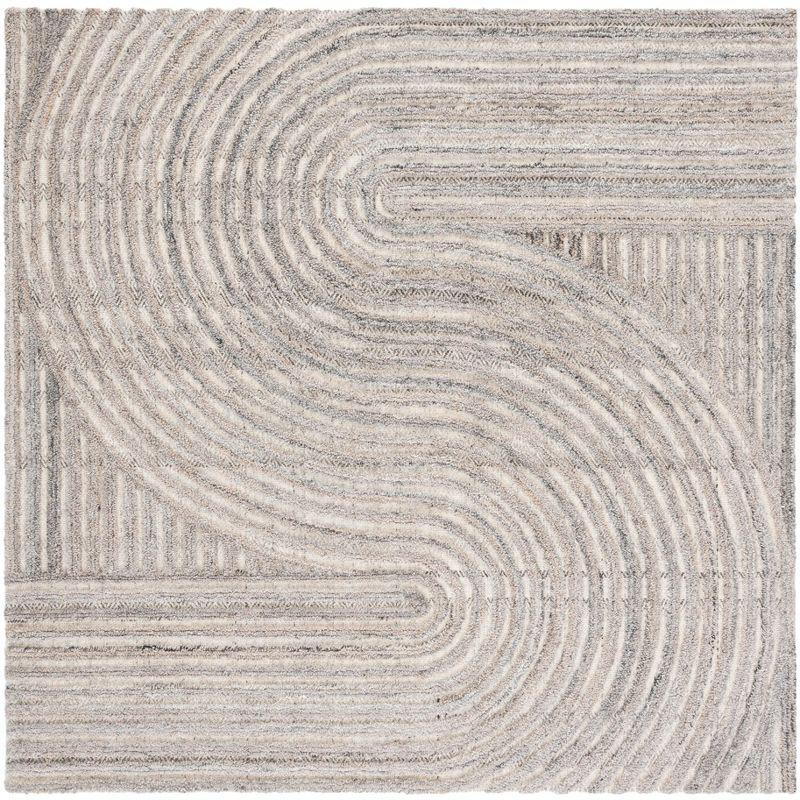 Southampton SHA301 Hand Tufted Indoor Area Rug - Beige - 6'x6' - Safavieh