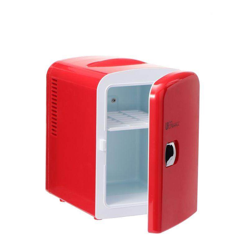 Uber Appliance Personal and Portable Mini Fridge 6-cans - Red