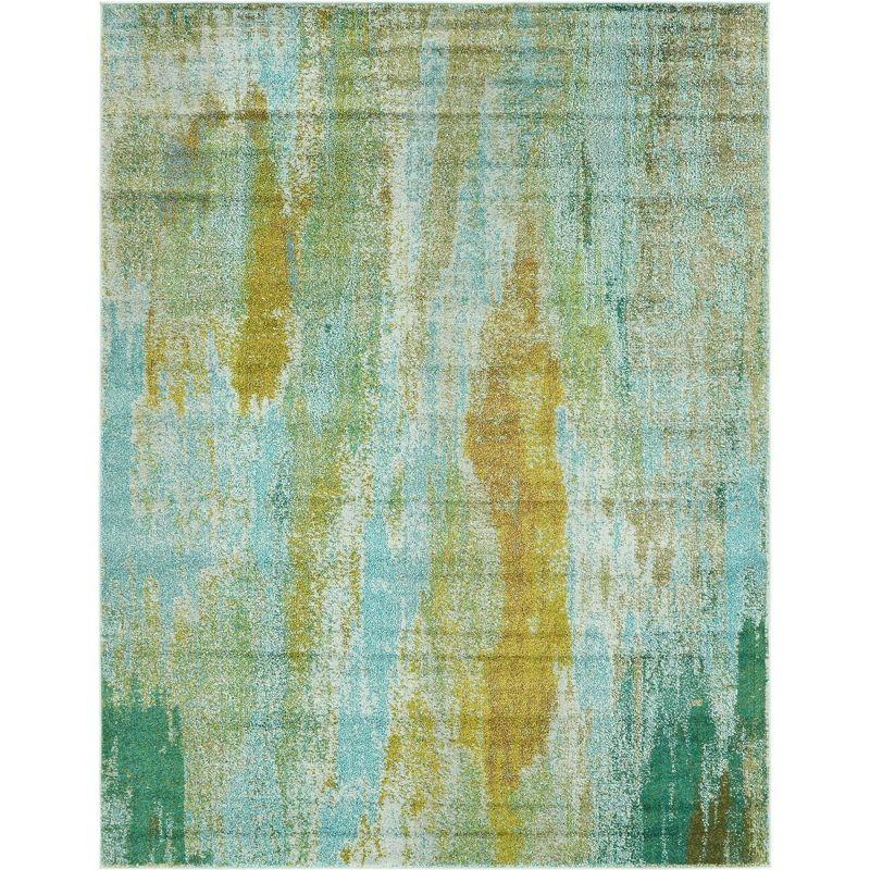 Unique Loom 8' 0 x 10' 0 Jardin Lilly Turquoise Area Rug