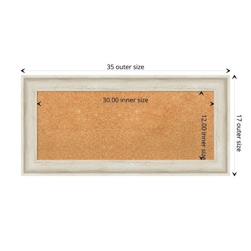 Amanti Art Regal Birch Cream Framed Corkboard, Natural Cork