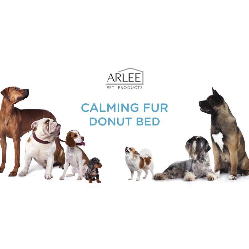 Taupe Small Orthopedic Memory Foam Donut Pet Bed