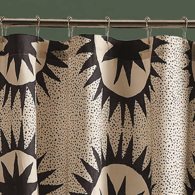 Soleil Geometric Cotton Shower Curtain