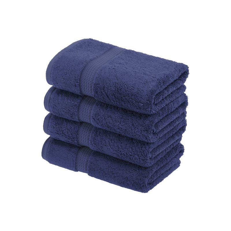 Navy Blue Egyptian Cotton Hand Towel Set of 4