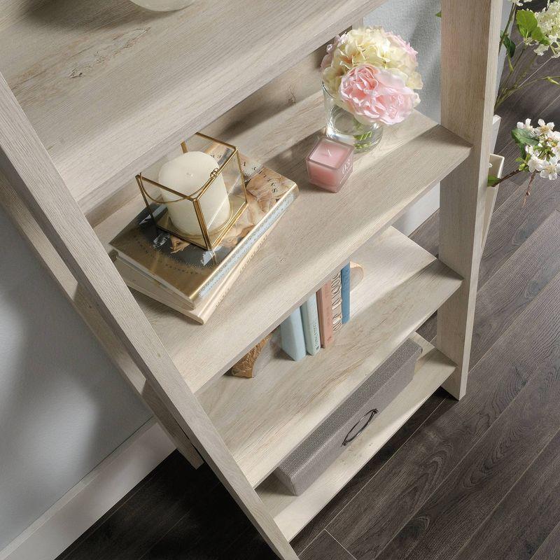 71" Chalked Chestnut Adjustable 5-Shelf Bookcase with Cubes