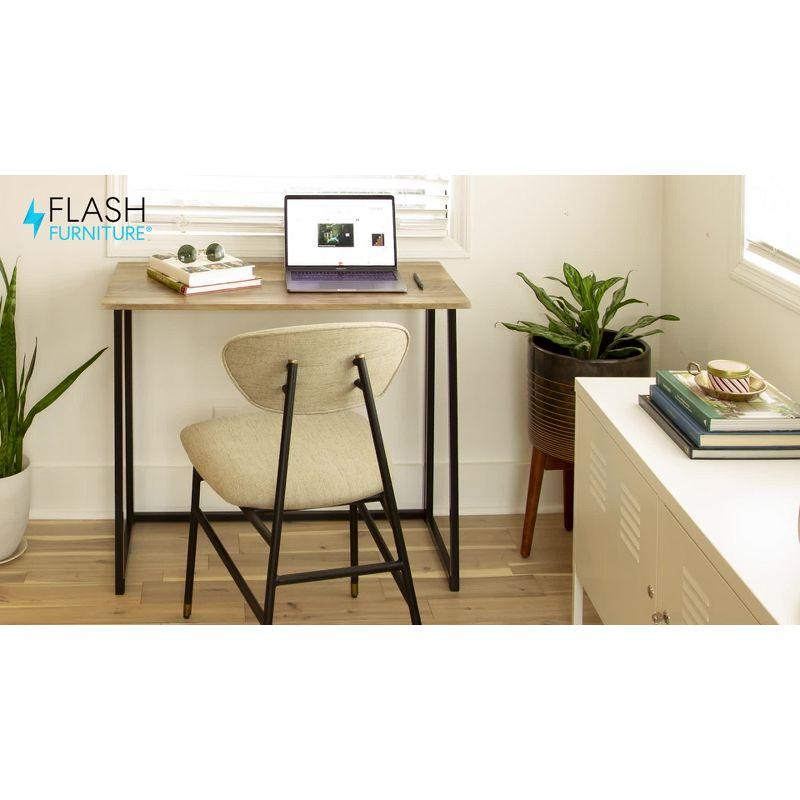 Flash Furniture Small Rustic Natural Home Office Folding Computer Desk - 36"