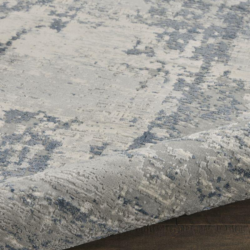 Nourison Rustic Textures Abstract Indoor Area Rug Ivory Blue 9'3" x 12'9"