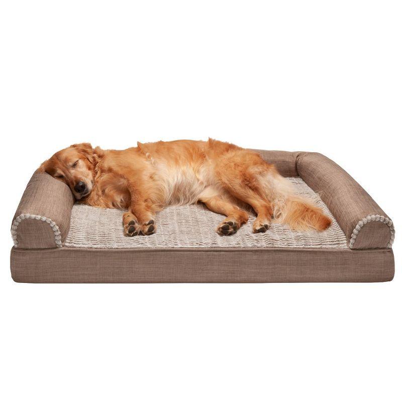 Luxe Fur & Performance Linen Sofa Bed