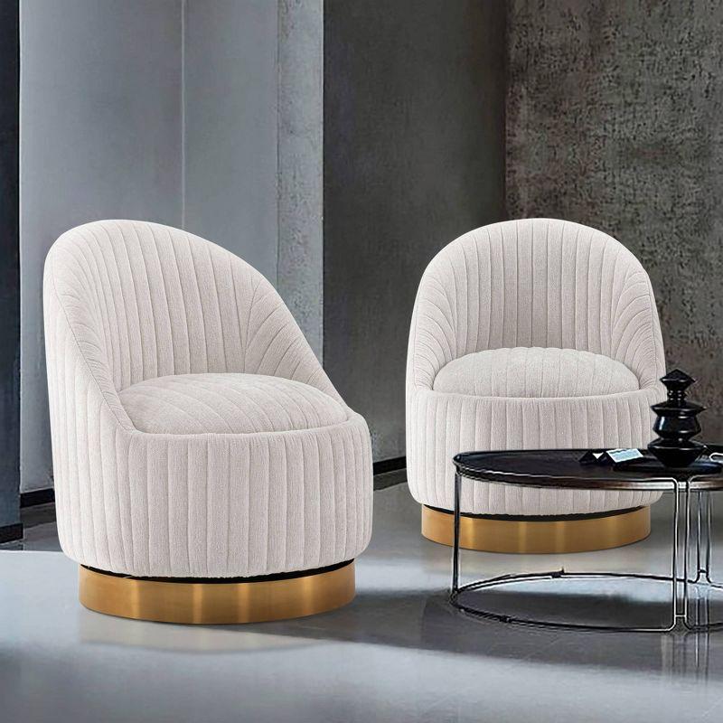 Leela 27.71'' Wide Swivel Barrel Chair