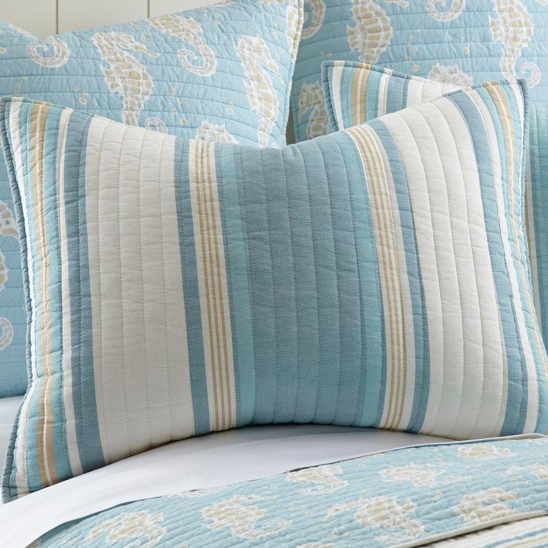 Blue Maui Quilt Set - One Twin/Twin XL Quilt and One Standard Sham - Levtex Home