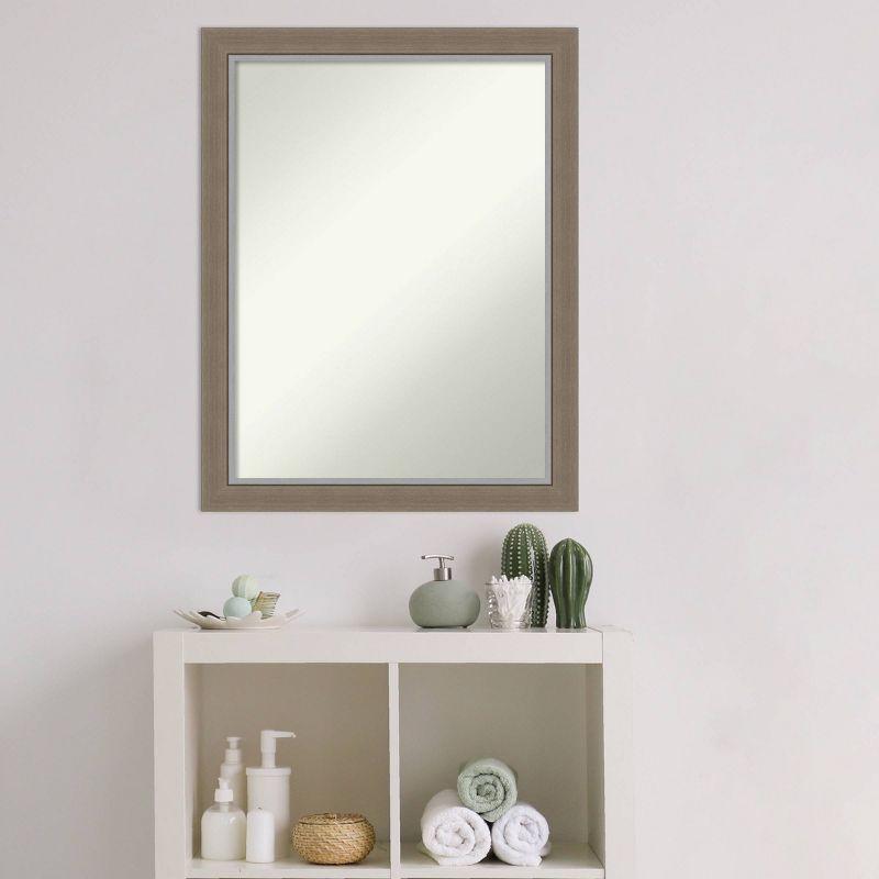 21"x27" Eva Narrow Wall Mirror for Bathroom, Modern Style - Amanti Art: Includes Mounting Hardware