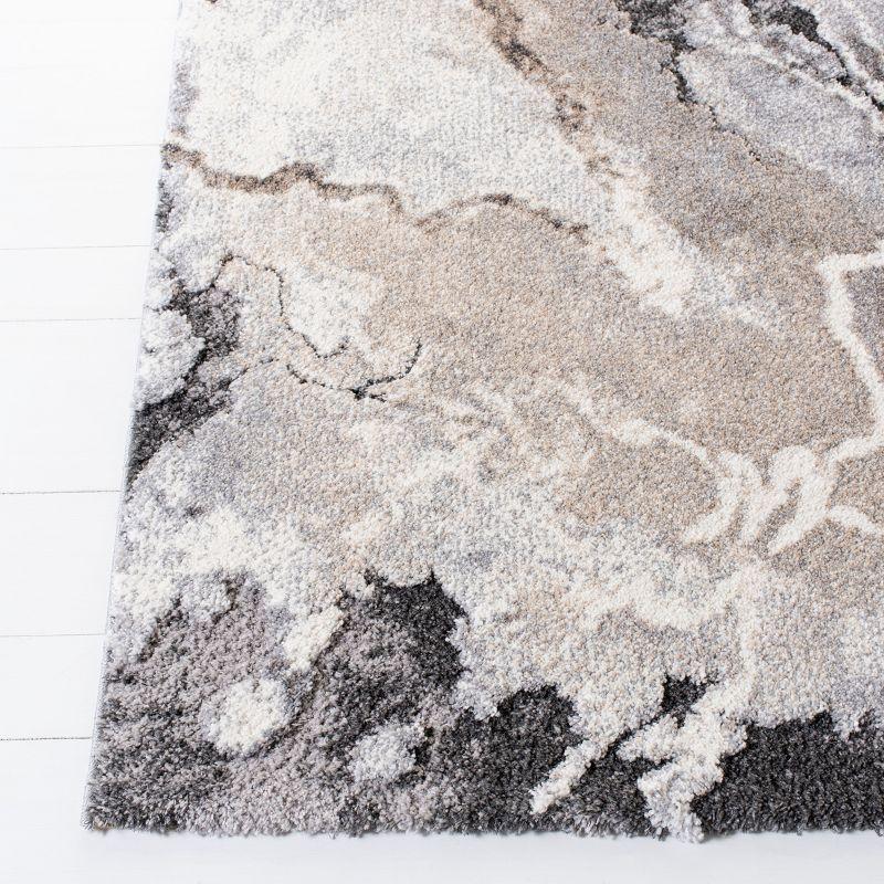 Cyrus Shag CYR121 Power Loomed Indoor Runner Rug - Grey/Beige - 2'2"x9' - Safavieh
