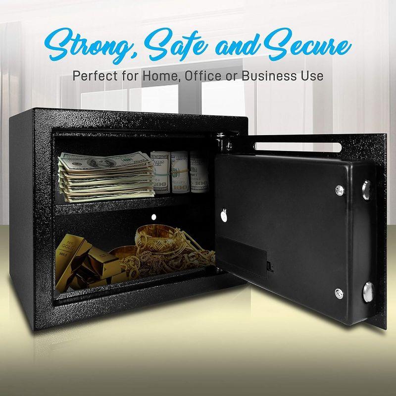 SereneLife Electronic Safe Box - Black