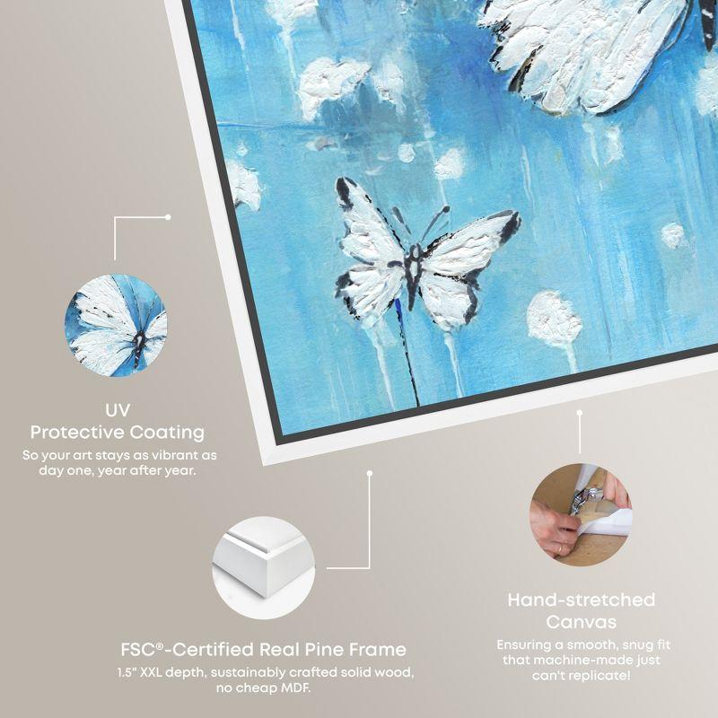 Art Remedy Art Remedy Textured Blue Butterflies Framed Butterfly 56175