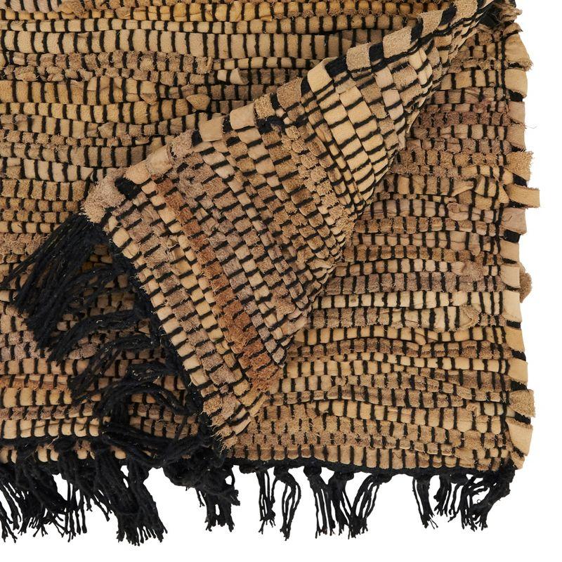 Saro Exotic Charm Striped Chindi Table Runner
