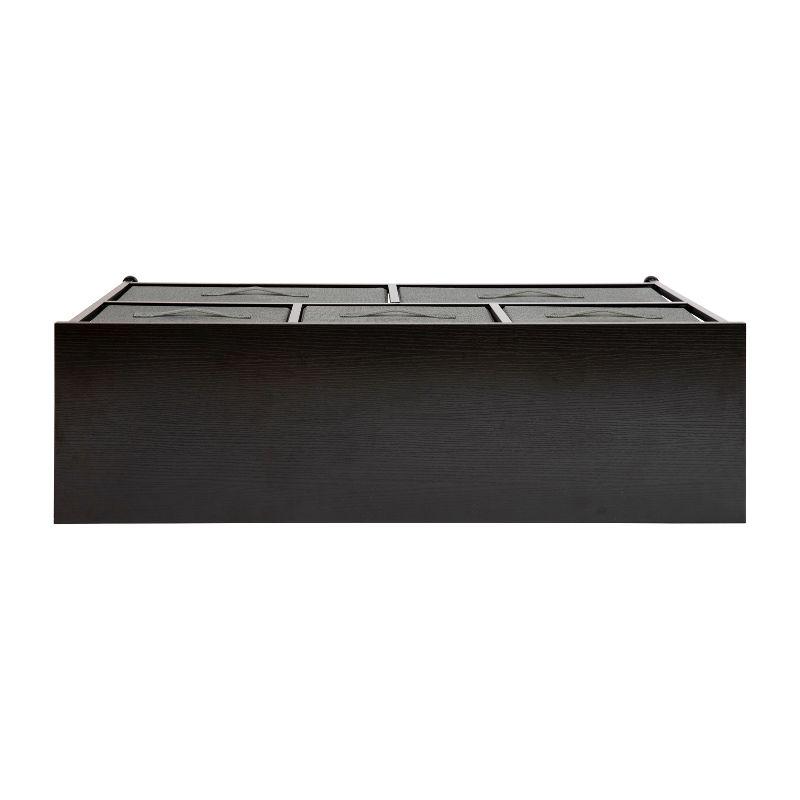 Flash Furniture 5 Drawer Wood Top Cast Iron Frame Storage Dresser with Easy Pull Fabric Drawers