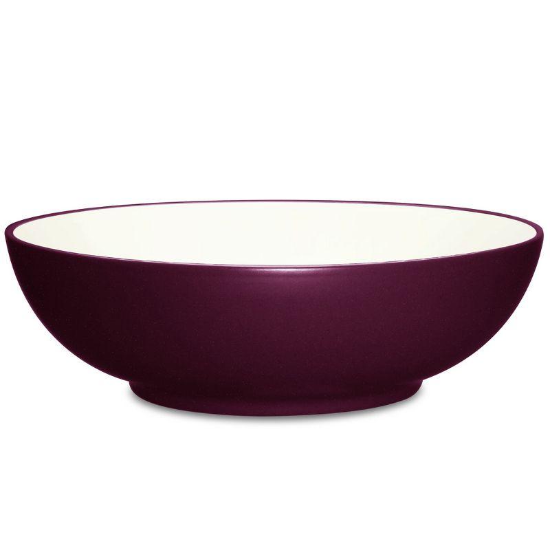 Burgundy Ceramic Round Serving Bowl, 9.5", 64 oz.