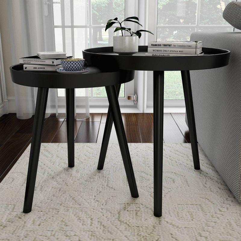 Nesting End Tables with Tray Top - Lavish Home