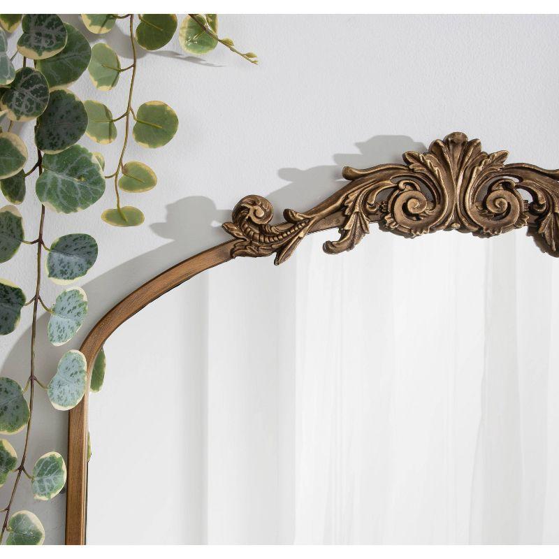 24" x 36" Arendahl Traditional Arch Decorative Wall Mirror Gold - Kate & Laurel All Things Decor