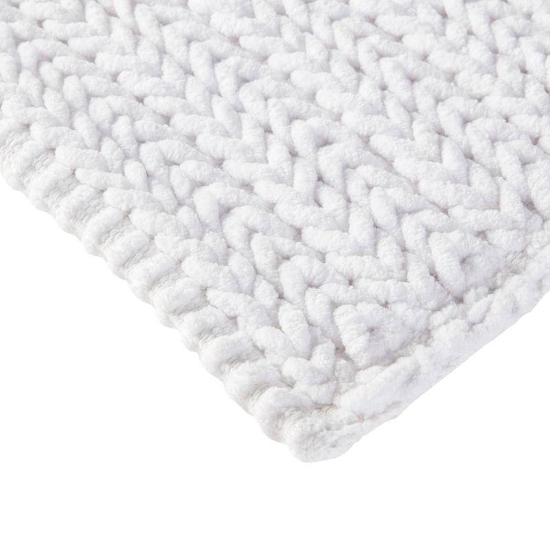 Braided Cotton Chenille Chain Stitch Bath Rug