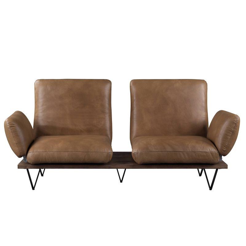 ColourTree Narech 88'' Leather Sofa
