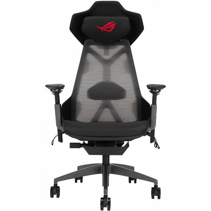 ASUS ROG Destrier Ergo Gaming Chair, Futuristic Cyborg Aesthetic, Versatile Seat Adjustments, Mobile Gaming Arm Support Mode, Acoustic Panel