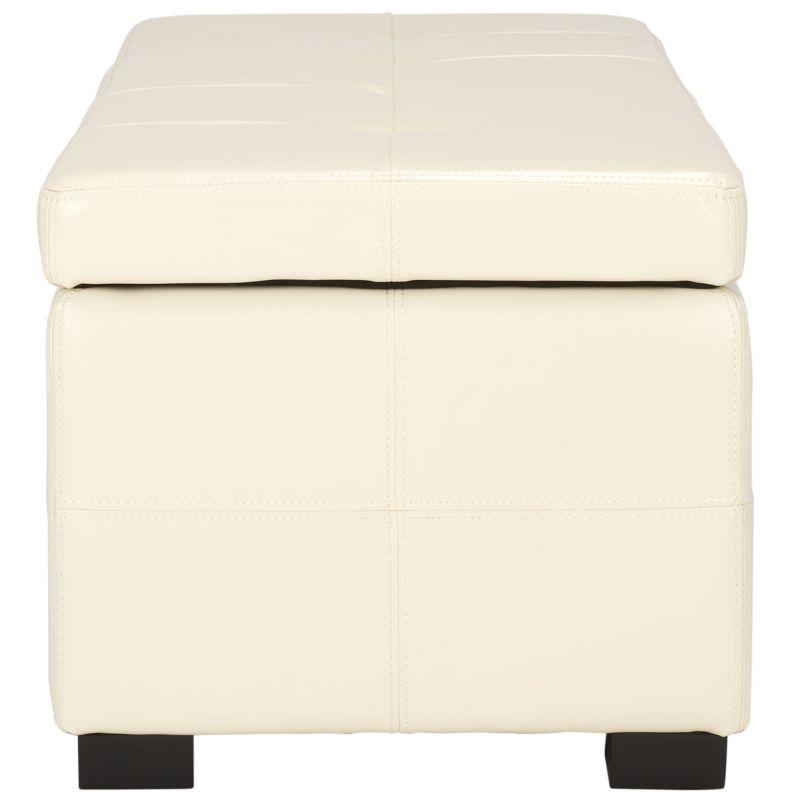 Maiden Large Tufted Storage Bench - HUD8229 - Flat Cream - Safavieh Couture