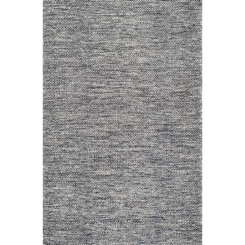 Handmade Gray Cotton 5'x8' Flat Woven Reversible Area Rug