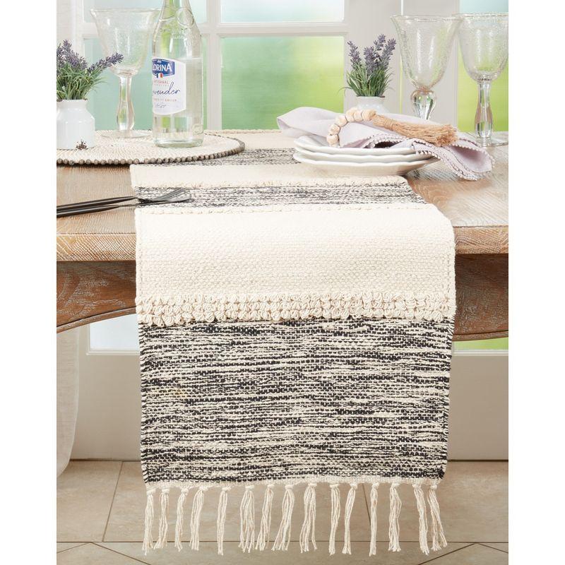 Saro Rectangular Striped Table Runner