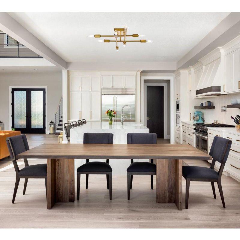 Elegant Lighting Script 8 lights brass flush mount