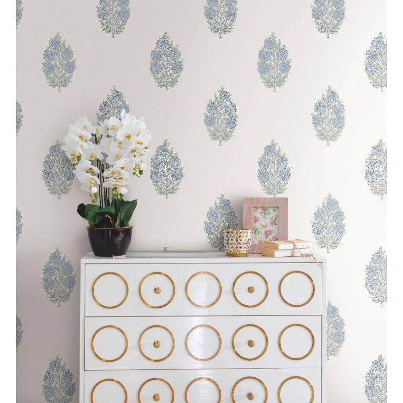 Dutch Floral Peel + Stick Wallpaper by Tamara Day - Blue