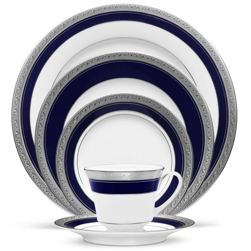 Cobalt Platinum Porcelain 5-Piece Formal Place Setting