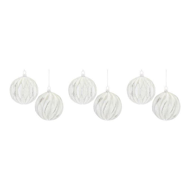 Melrose Ribbed Mercury Glass Ball Ornament (Set of 6)