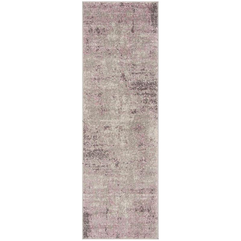 Adirondack ADR130 Machine Made Indoor Runner - Light Grey/Purple - 2'-6"x6' - Safavieh