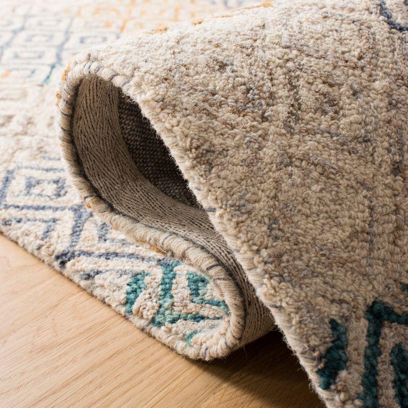 Aspen APN291 Hand Tufted Area Rug  - Blue/Gold - 3'x5' - Safavieh.