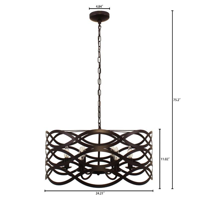 Chloe Lighting Capella Transitional 6 Light Oil Rubbed Bronze Ceiling Pendant 24" Wide