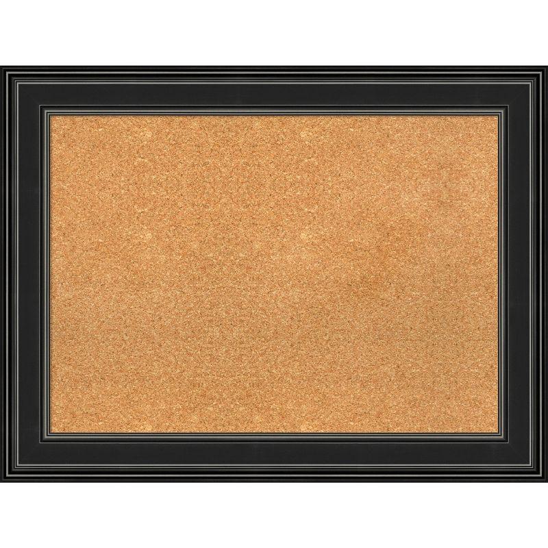 Amanti Art Black Framed Natural Cork Bulletin Board