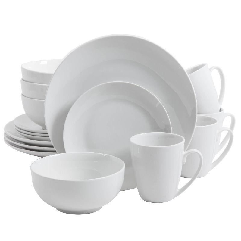 Gibson Home 16pc Ogalla Fine Ceramic Dinnerware Set - White