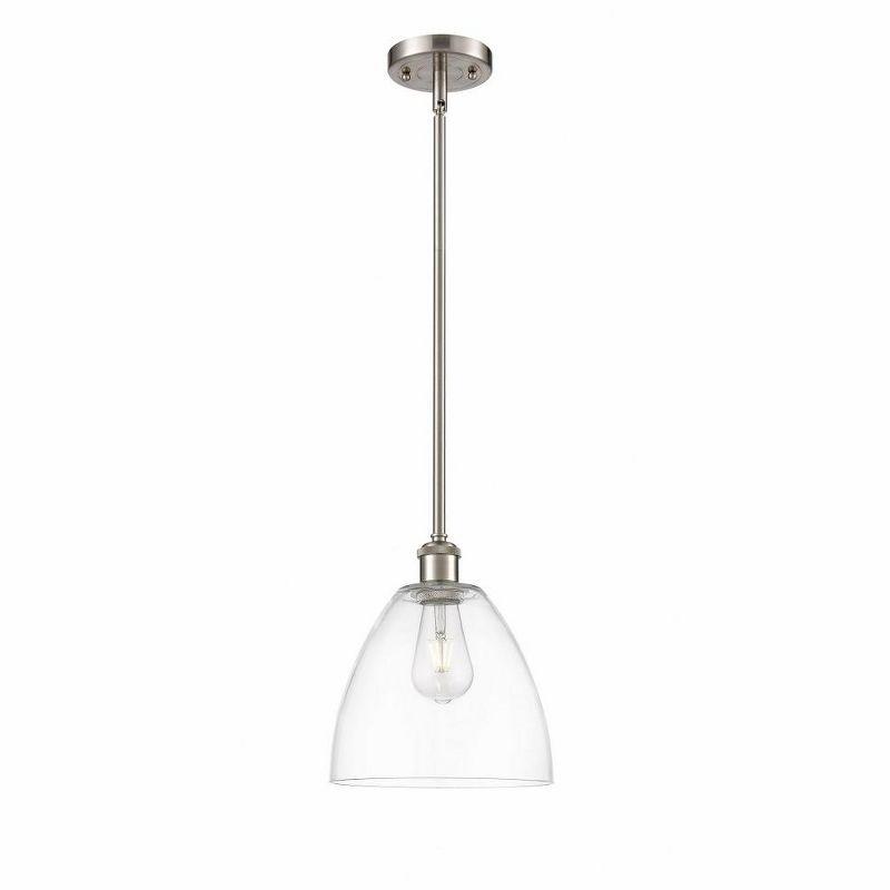 Bristol Glass Mini Pendant Light in Brushed Satin Nickel