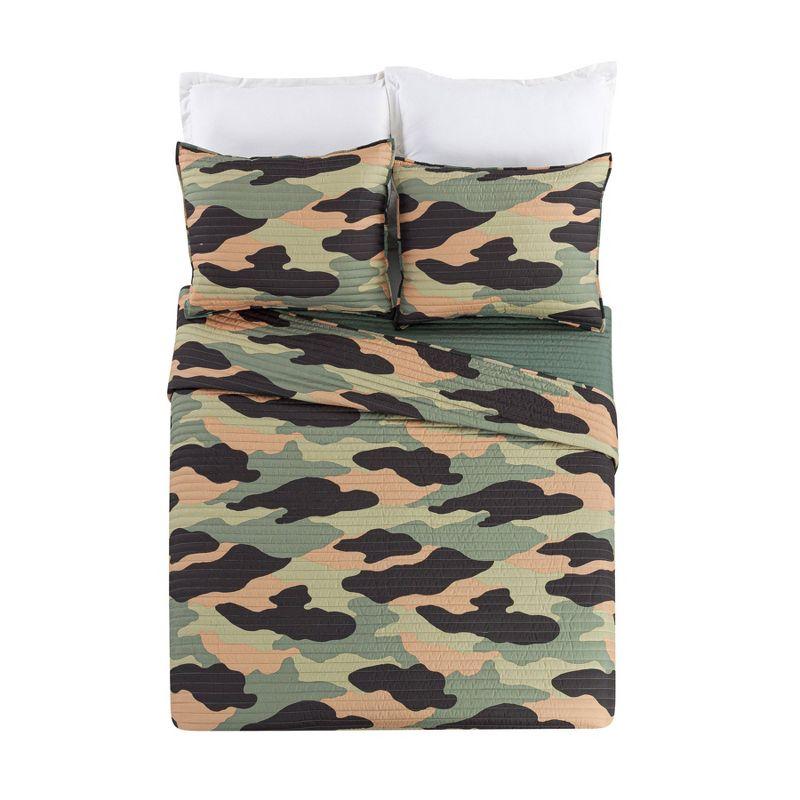 Covert Camo Reversible Microfiber Quilt Set