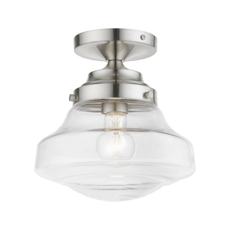 Livex Lighting Avondale 1 - Light Semi-Flush Mount in  Brushed Nickel