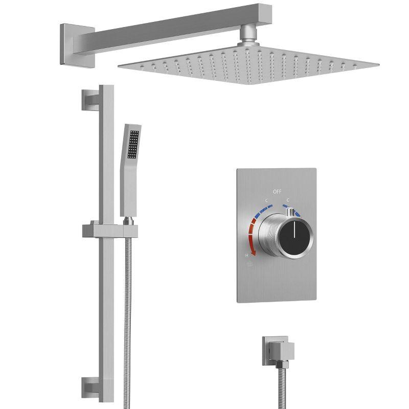 RainfallCascade 10" Pressure Balanced Slide BarShower System with Rough-In Valve