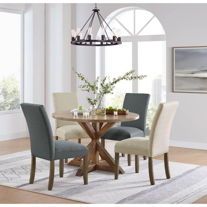 Set of 2 Gwyn Parsons Upholstered Armless Chairs Gray - Alaterre Furniture