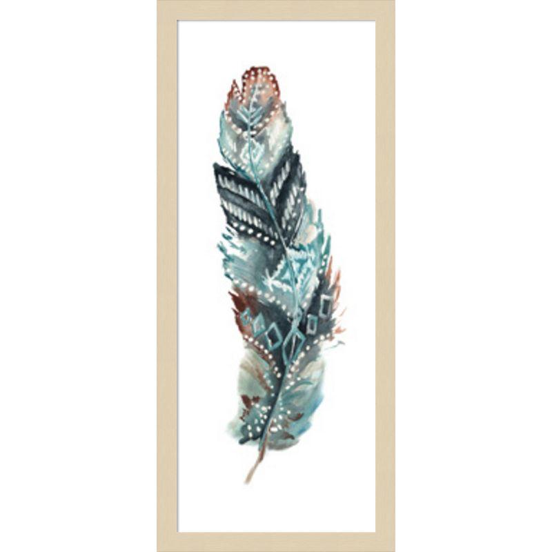 Amanti Art Geometric Feather Single II by Tre Sorelle Studios Wood Framed Wall Art Print