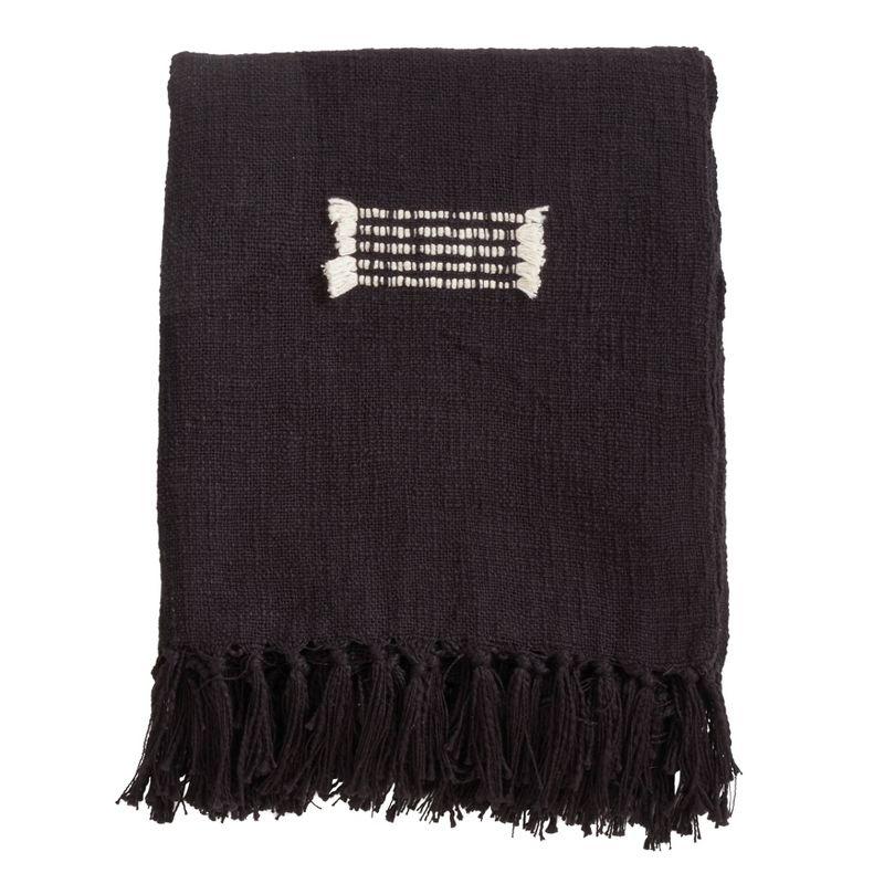 Saro Sevan Collection Hand Woven Throw Blanket