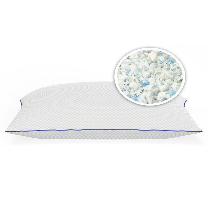 Gel Memory Foam Queen Medium Support Pillow