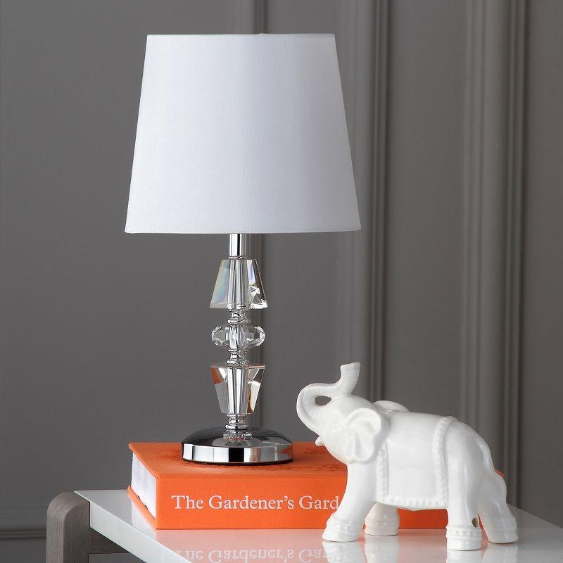 Crescendo Tiered Crystal Lamp - Clear/White - Safavieh