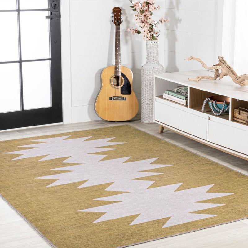 Chayton Minimalist Geometric Machine-Washable Area Rug - JONATHAN Y