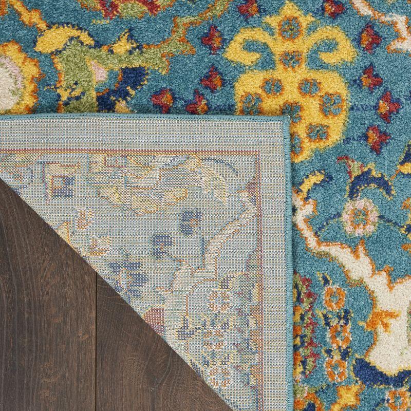 Nourison Allur Boho Indoor Area Rug Turquoise Ivory 9' x 12'